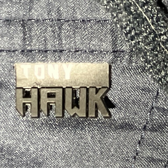 TONY HAWK BOARDSHORTS SWIM TRUNKS MENS SIZE LARGE (33-35) BLUE/WHITE EUC - Picture 5 of 8